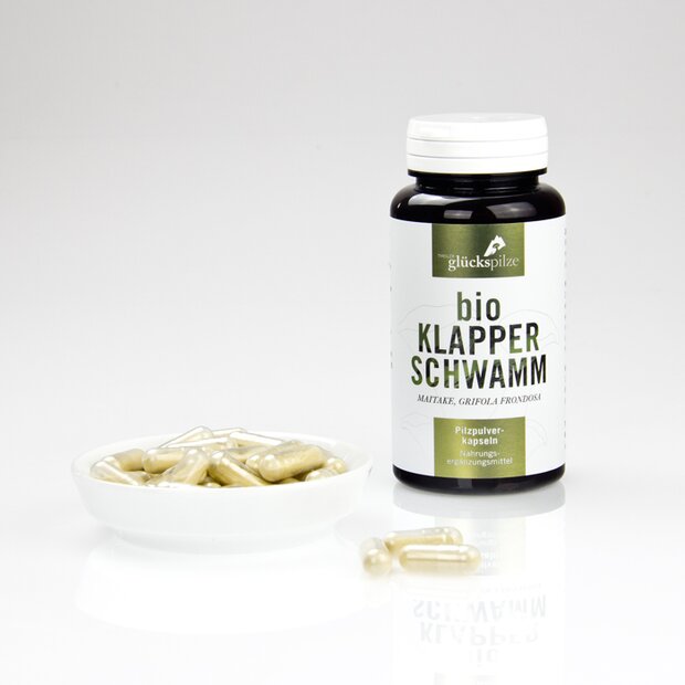 Klapperschwamm (Maitake) Pulver BIO - Grifola frondosa BIO Pilzpulverkapseln 120 Stk.