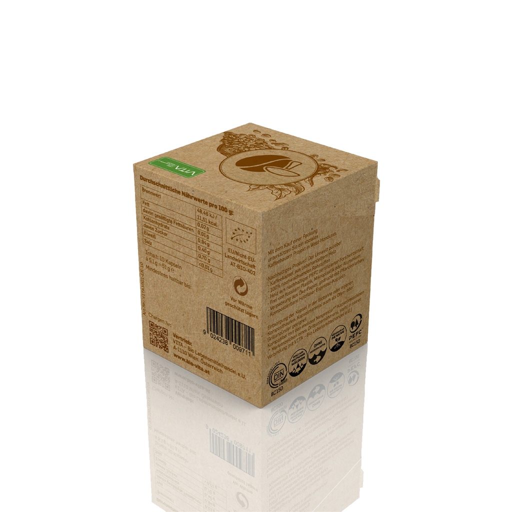 VITA1001 - Bio Vitalkaffee - Kapseln - 10er Öko-Box