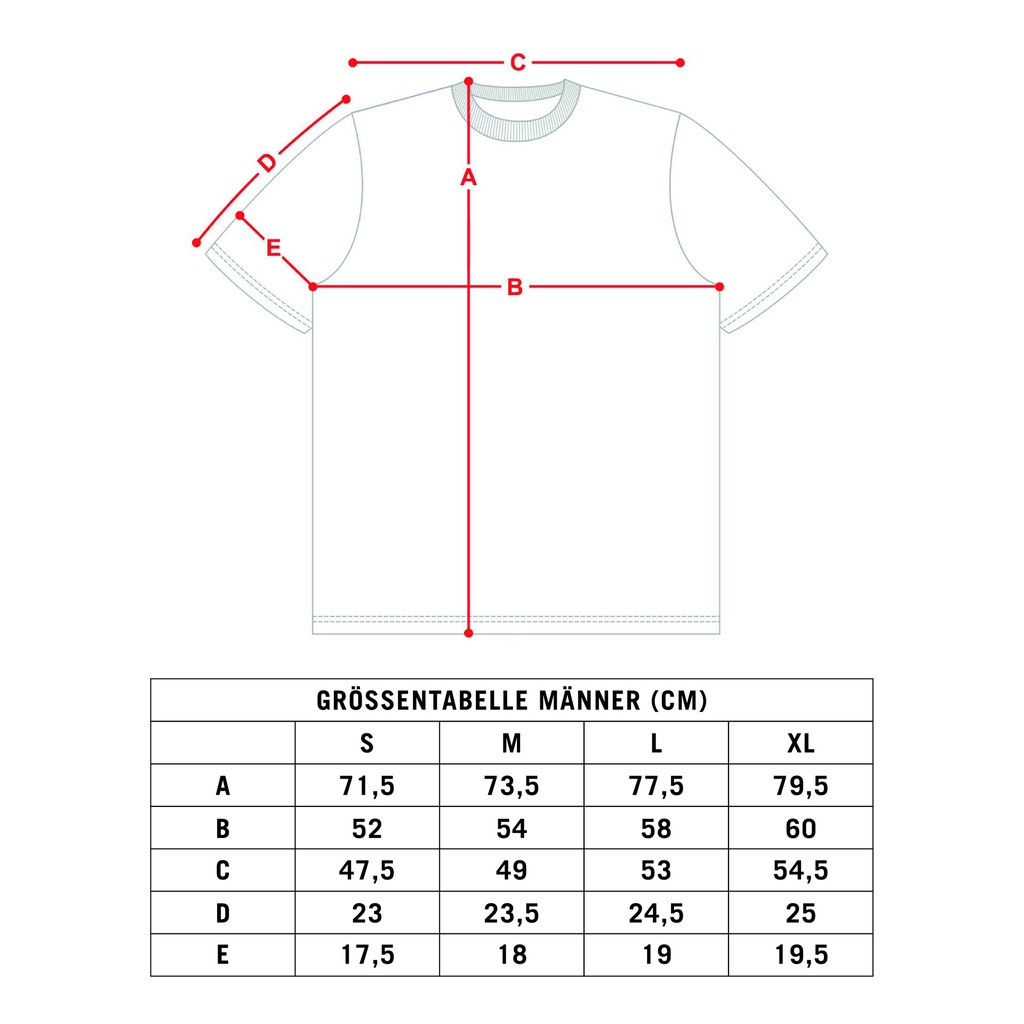 T-shirt für Männer mit Rundumdruck