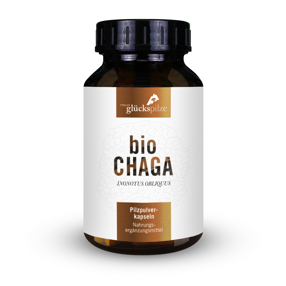 Organic Chaga - Inonotus obliquus - Powder caps. 120 pcs.