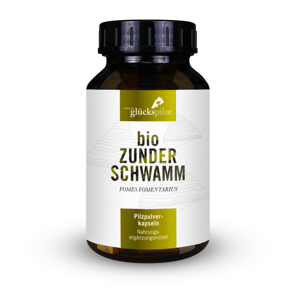 Bio-Zunderschwamm - Fomes fomentarius - Pilzpulverkap. 120 Stk.