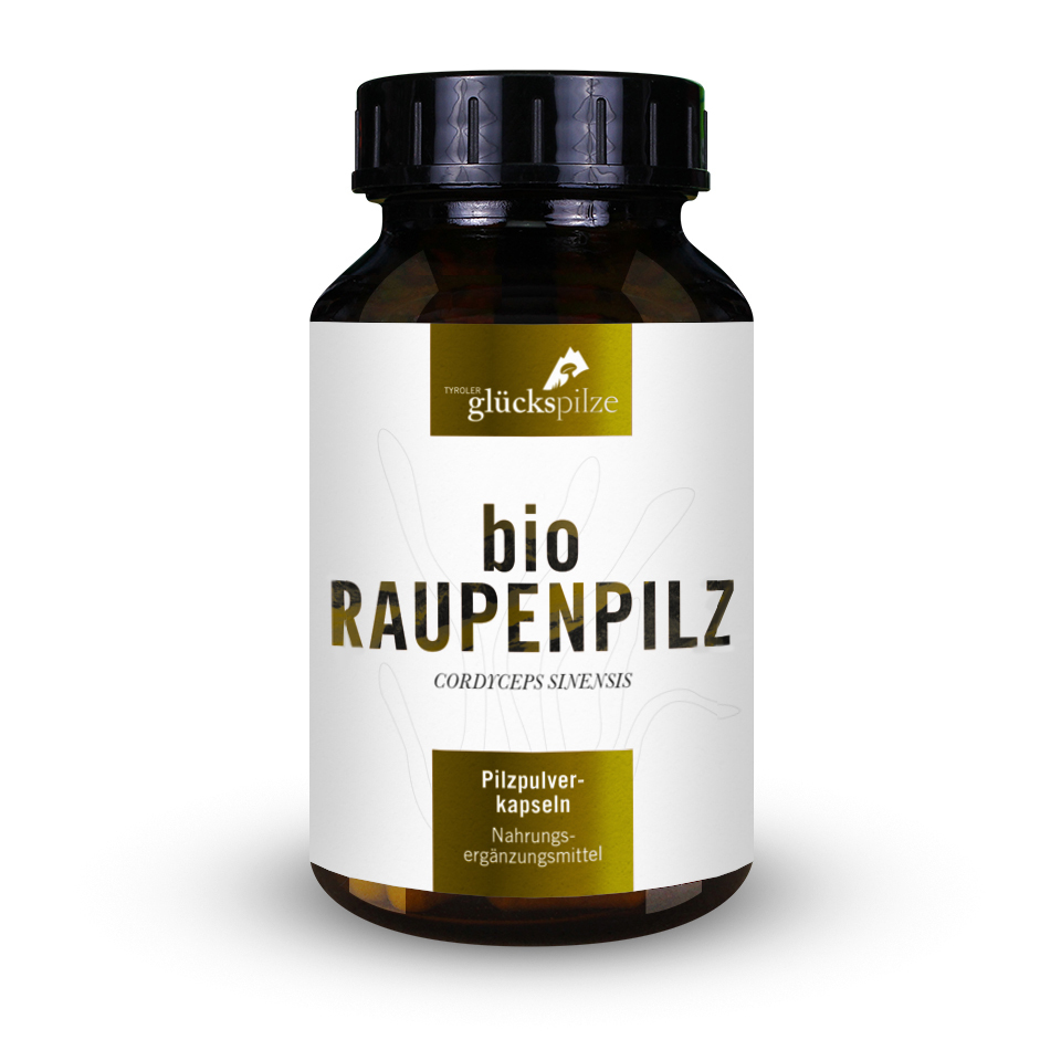 Bio-Raupenpilz - Cordyceps sinensis - Pilzpulverkapseln 120 Stk.