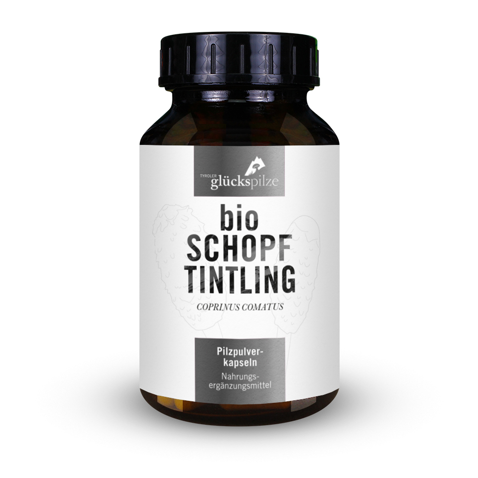 Bio Schopftintling - Coprinus comatus - Pilzpulverkapseln 120 Stk.